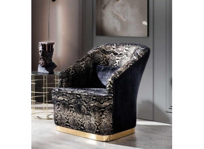 Moderne Fauteuil de luxe fauteuil à ailes une place mobilier de salon en acier inoxydable